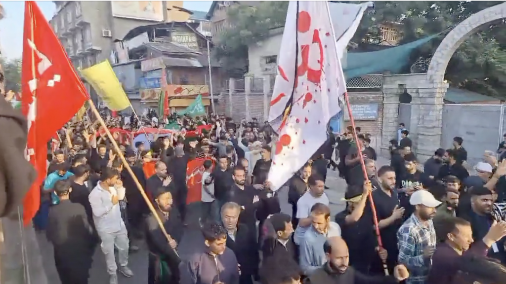 People take part in annual procession for 8th of Muharram in Srinagar