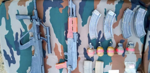 Austrian-made assault rifle recovered from killed terrorists in Kupwara