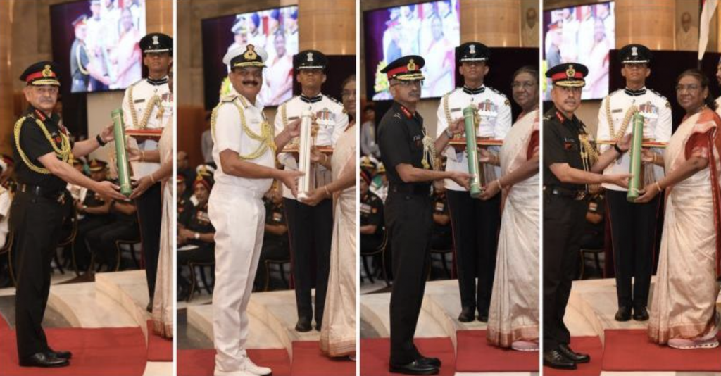 Prez confers 94 distinguished service decorations; PVSM for Army Chief, Navy Chief