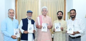 Lt Governor releases Mushtaque Barq’s books “Zarf Zargar” & “Exploring Vimal’s Rahi”