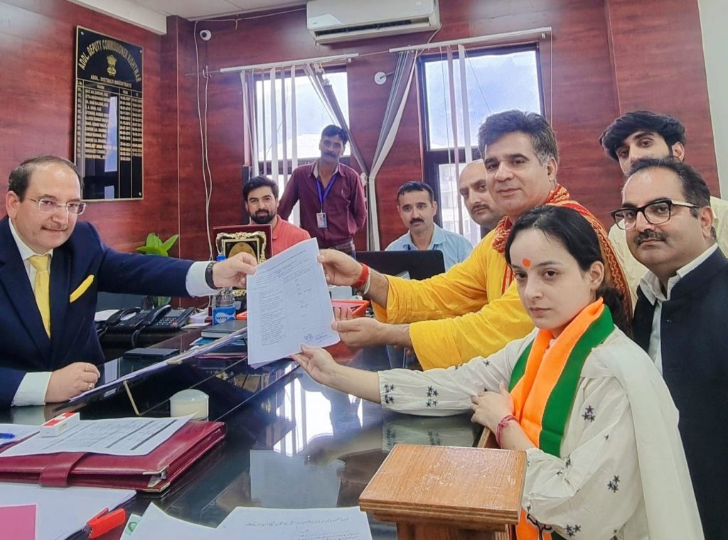 J&K polls: BJP’s Shagun Parihar files nomination from Kishtwar, exudes confidence of victory