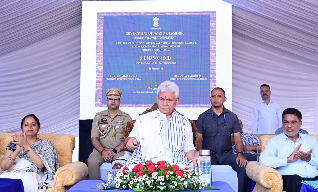 Lt Governor Inaugurates and lays foundation stone of various development projects