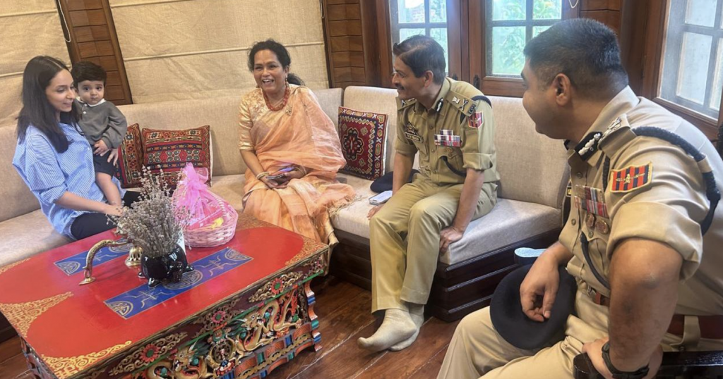 DGP Swain Visits Family Of Martyr DySP Himanyu Bhat