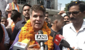  BJP J&K chief Ravinder Raina files his nomination from Nowshera assembly constituency