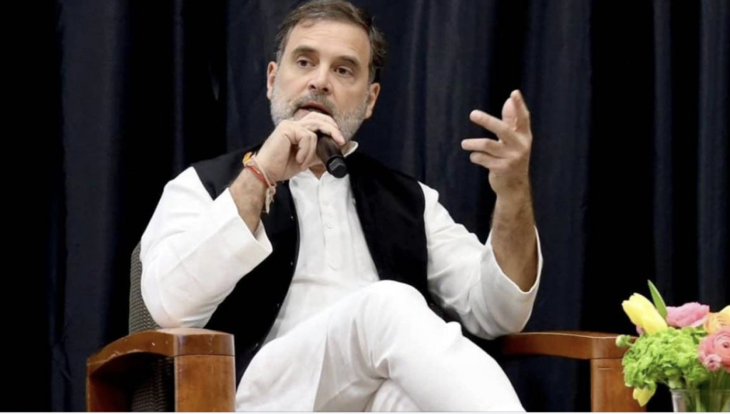 “Fight in India is whether a Sikh will be be allowed to wear turban, kada”, says Rahul Gandhi in US