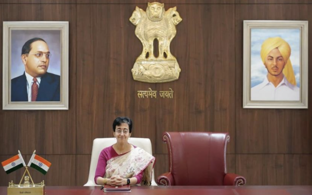 Atishi takes charge as CM of Delhi, leaves chair empty for Kejriwal