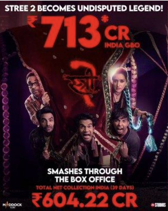 ‘Stree 2’ becomes 1st Hindi film to enter Rs 600 cr-club at box office: Makers