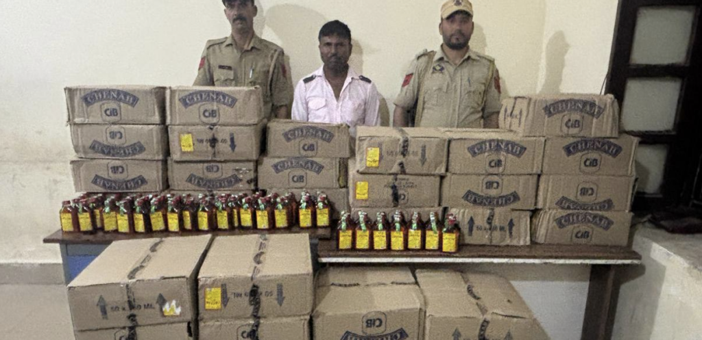 Police Seize Over 1,600 Illegal Liquor Bottles In Udhampur