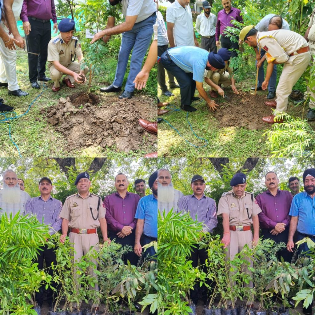 Battalion Campus JKAP-8th Battalion Miran Sahib Jammu, a plantation drive was carried out under the overall supervision of Sh. Suram Singh-JKPS (SSP)