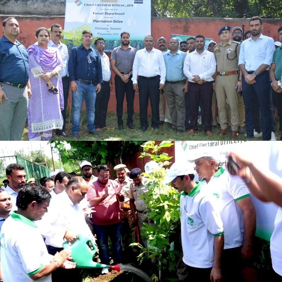 Assembly Elections-2024 CEO kick starts plantation drive under Green Election initiative in Jammu