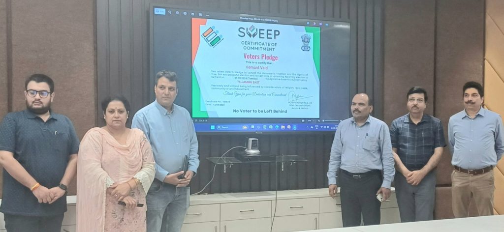 Assembly Elections-2024 CEO launches Voters’ Pledge campaign under SVEEP