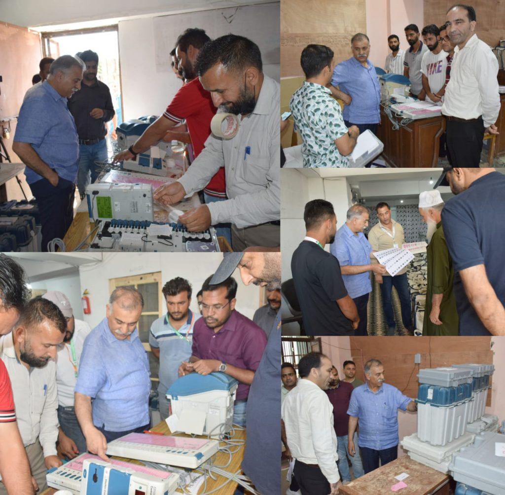 DEO Bandipora oversees EVM Commissioning ahead of polls