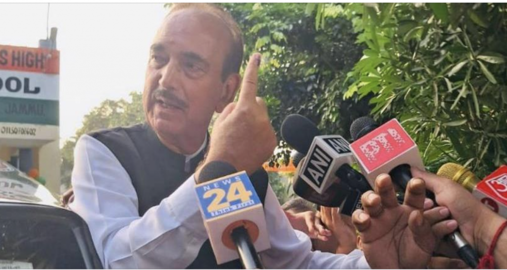 Vote wisely, choose your leaders carefully: Ghulam Nabi Azad appeals voters during 3rd phase polling day in J&K