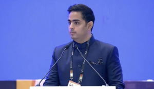 "In Modi's India no more business as usual," says Akash Ambani, advocates for AI to transform India into global manufacturing hub