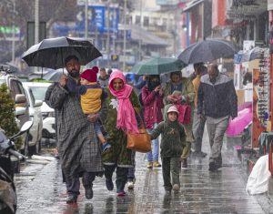 Higher Reaches Of Kashmir Receive Fresh Snowfall, Rains Lash Plains