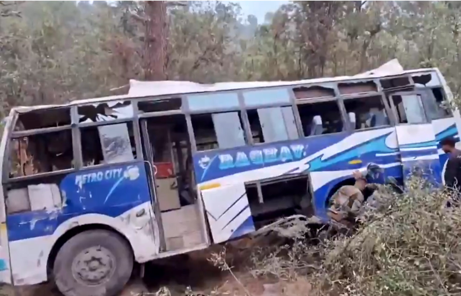Soldier Among 4 Killed After Passenger Bus Falls Into Gorge In Poonch