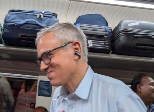 Omar Abdullah Takes Ride On Newly Launched Vande Bharat Express From Srinagar To Katra