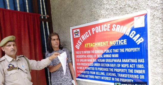 Police Attaches Property Of Notorious Drug Peddler Worth ₹ 50 Lakhs Under NDPS Act In Srinagar