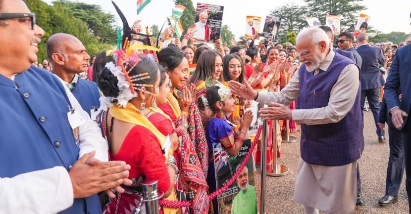 “Truly heartening”: PM Modi on warm welcome by Indian community in UK