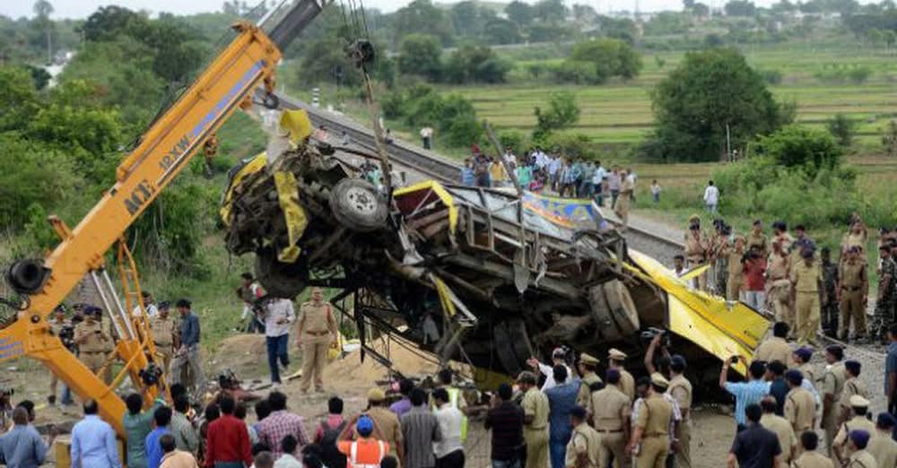 2 students killed, 3 injured as school bus collides with train