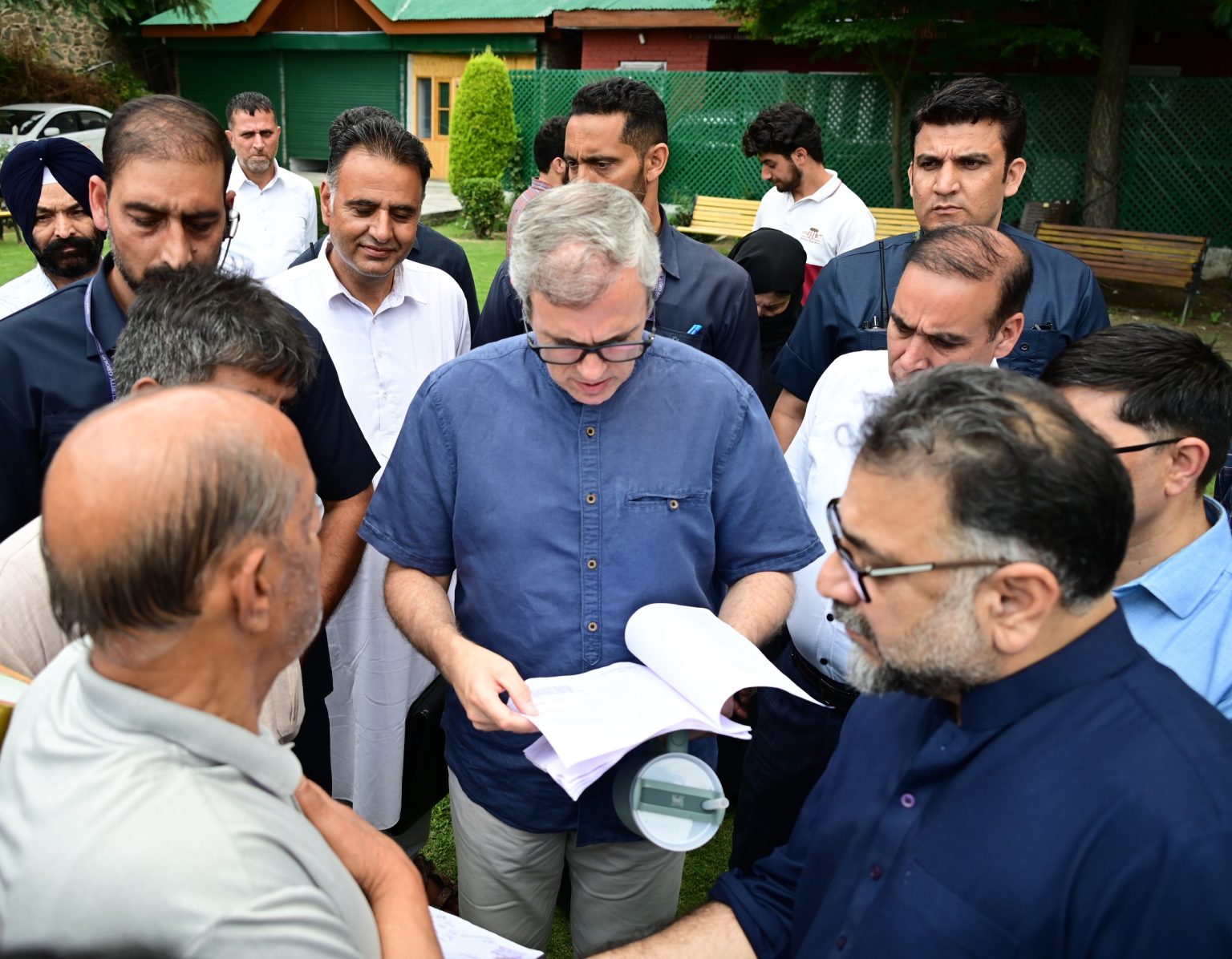 CM Omar Abdullah Interacts With Citizens At Raabita Office Srinagar, Listens To Public Concerns