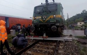 Goods Train Derails After Flash Floods Damage Track In Kathua