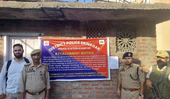 Police Attach Property Worth Rs 1.5 Cr In Srinagar In Terror-Linked Case