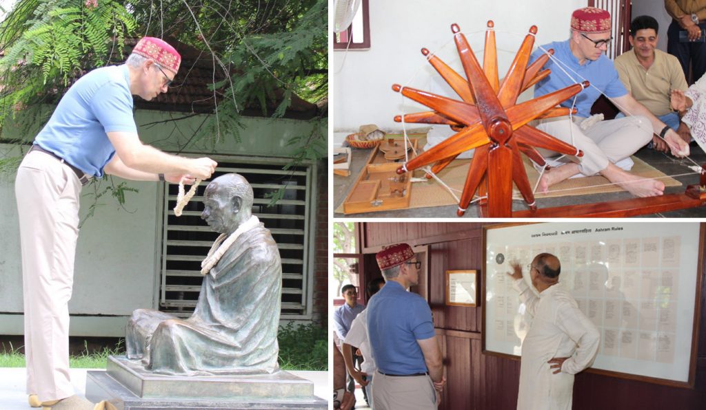 Omar Abdullah Pays Tribute To Mahatma Gandhi At Sabarmati Ashram