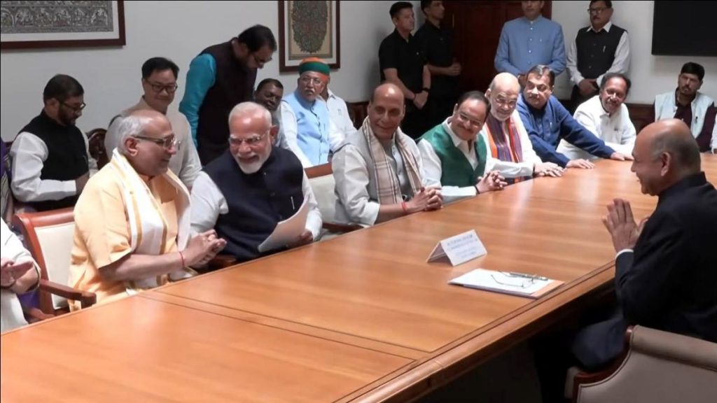 NDA Candidate Radhakrishan Files Nomination Papers For Vice Presidential Election