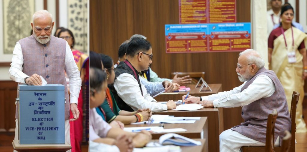 Voting Begins For Vice Presidential Election; PM Narendra Modi First To Cast Vote