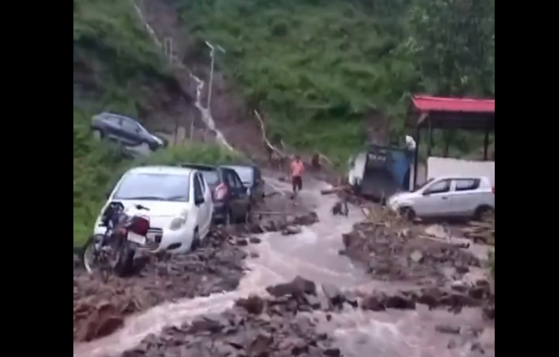 Cloudburst In Himachal Village; Several Vehicles Buried In Debris, Farms Damaged