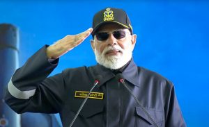 Prime Minister Narendra Modi celebrates Diwali with Navy personnel onboard INS Vikrant