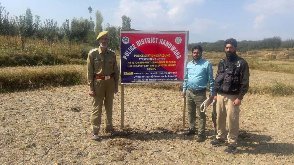 Handwara Police Attach Property Of Terrorist Handler In Kralgund