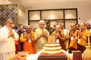 LG Manoj Sinha Returns To India With Holy Relics Of Lord Buddha