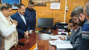 BJP’s Sat Sharma Submits Nomination For Rajya Sabha Elections