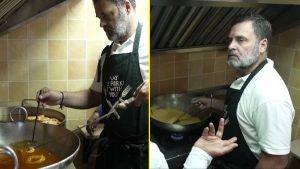 Rahul Gandhi Tries His Hand At Making ‘Imarti’, ‘Besan Laddoo’
