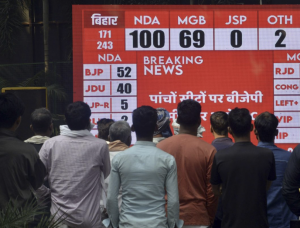 NDA Leads In 166 Seats, Surpassing Majority Mark Of 122; INDIA Bloc Ahead In 59