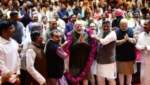 NDA leaders felicitates PM Modi at NDA Parliamentary Meeting