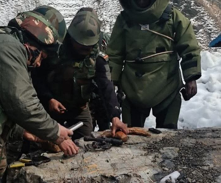 Security Forces Recover Arms & Ammunition From Forest Area Near LoC In Kupwara