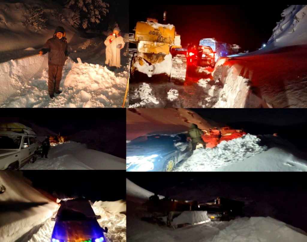 Overnight Rescue Operation Launched At Sadna Top Amid Heavy Snowfall, 35 Stranded Vehicles Evacuated
