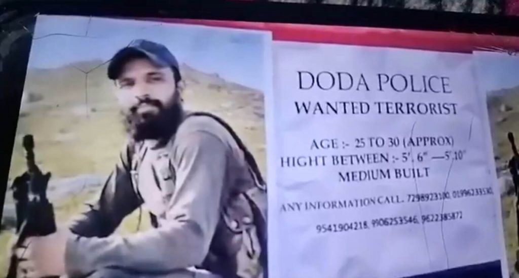 Posters Against Wanted Terrorists Surface In J&K’s Doda Amid Intensified Operations