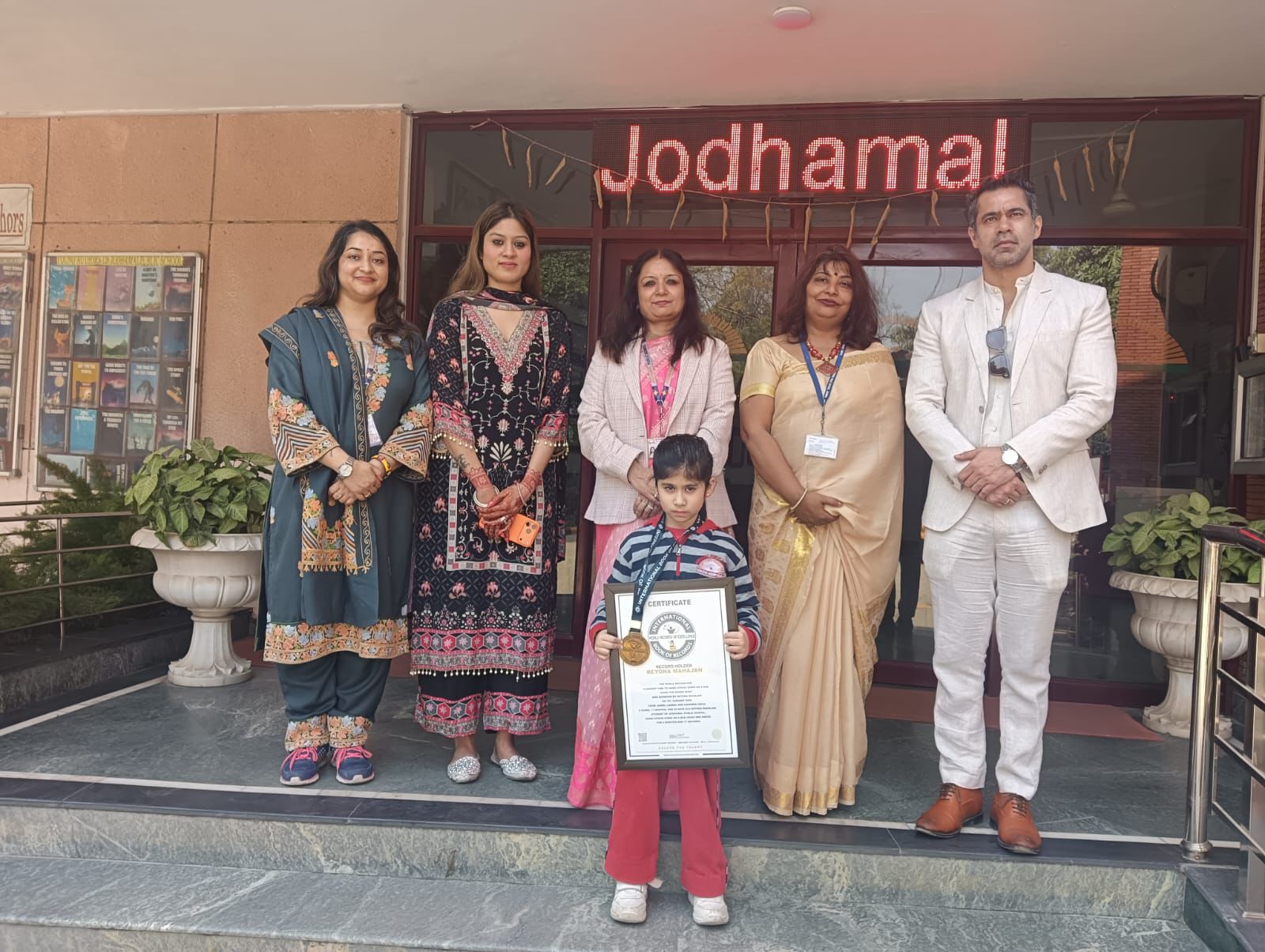 Reyona Mahajan of Jodhamal Public School sets world record for longest time hanging upside down