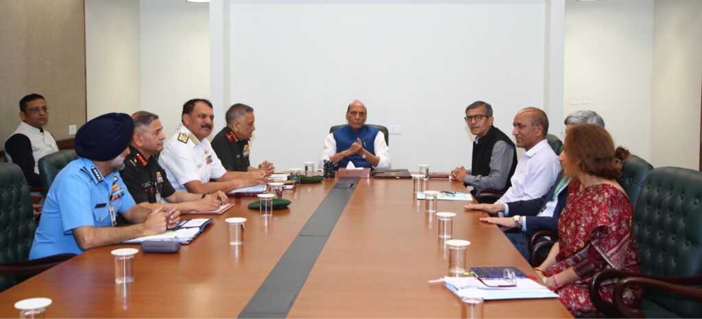 Defence Minister Rajnath Singh chairs meeting to review security and defence preparedness