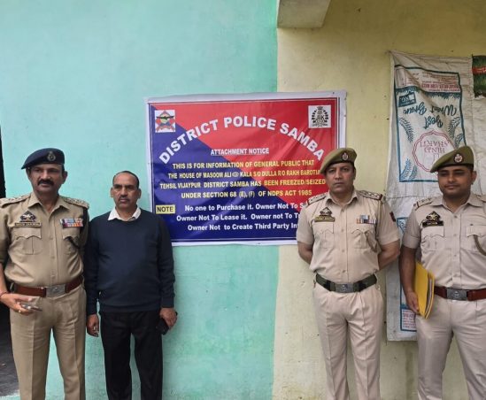 Samba Police Attach Drug Peddler’s Property Worth ₹39.58 Lakh Under NDPS Act