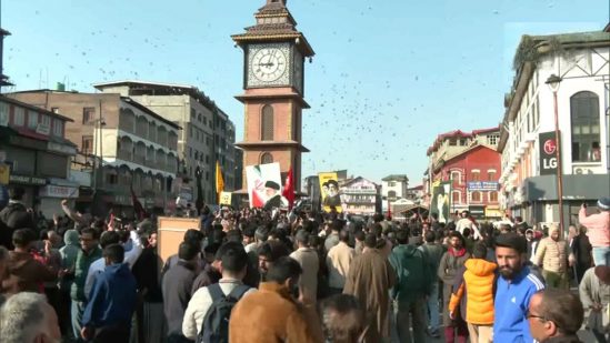 Shia Community in Srinagar Holds Peaceful Protest Over Reported Killing of Ayatollah Ali Khamenei