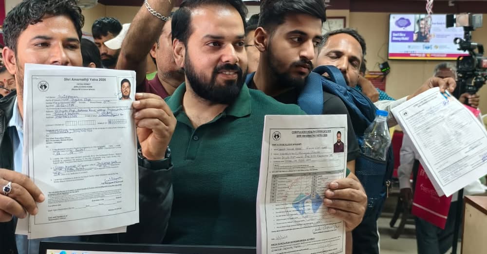 Amarnath yatra registration begins in Jammu; pilgrims flock in large numbers