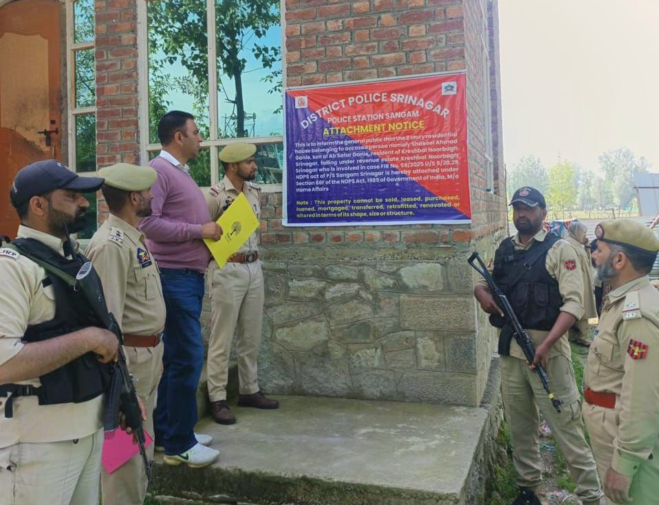 J&K Police Attaches Rs 3.5 Cr Properties Belonging To Narcotics Smugglers