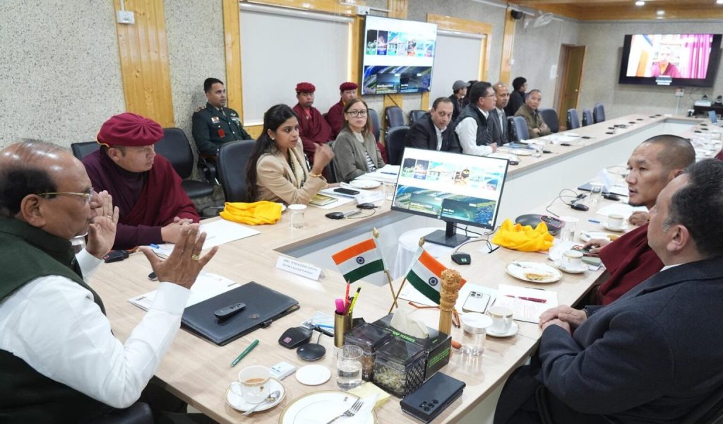 LG Saxena Meets Rinpoches To Review Preparations For Sacred Exposition Of Holy Relics Of Lord Buddha