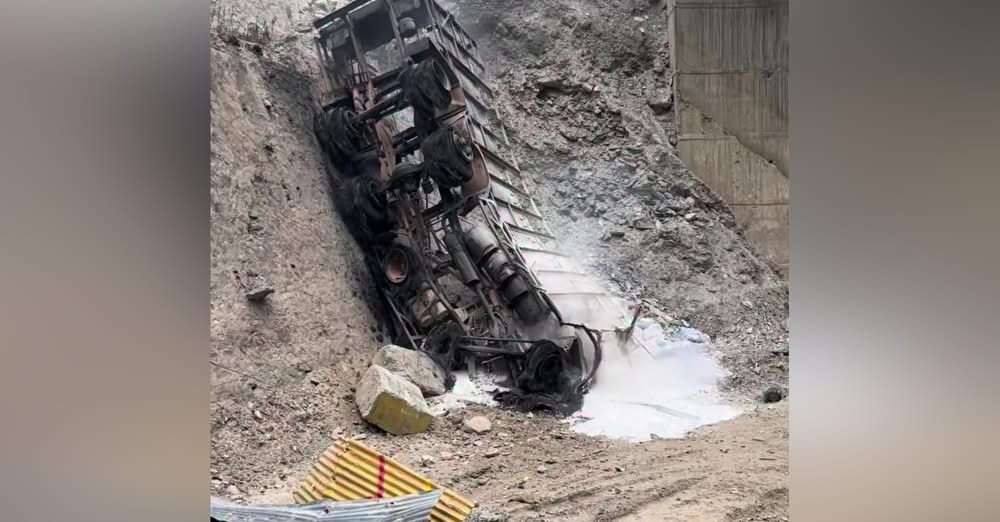 Two Killed As Truck Plunges Into Gorge, Catches Fire On NH-44 In Ramban