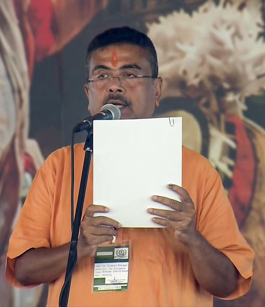 Suvendu takes oath as first BJP CM of West Bengal, 5 other MLAs sworn in
